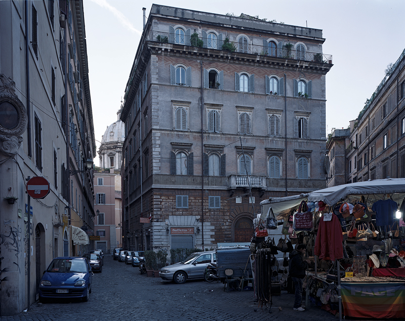 Campo de' Fiori. Rome. 2006. Color Negative 4×5 inch.
