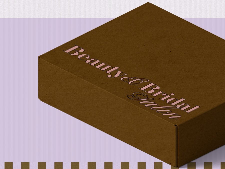 Beauty & Bridal Salon branded packaging box