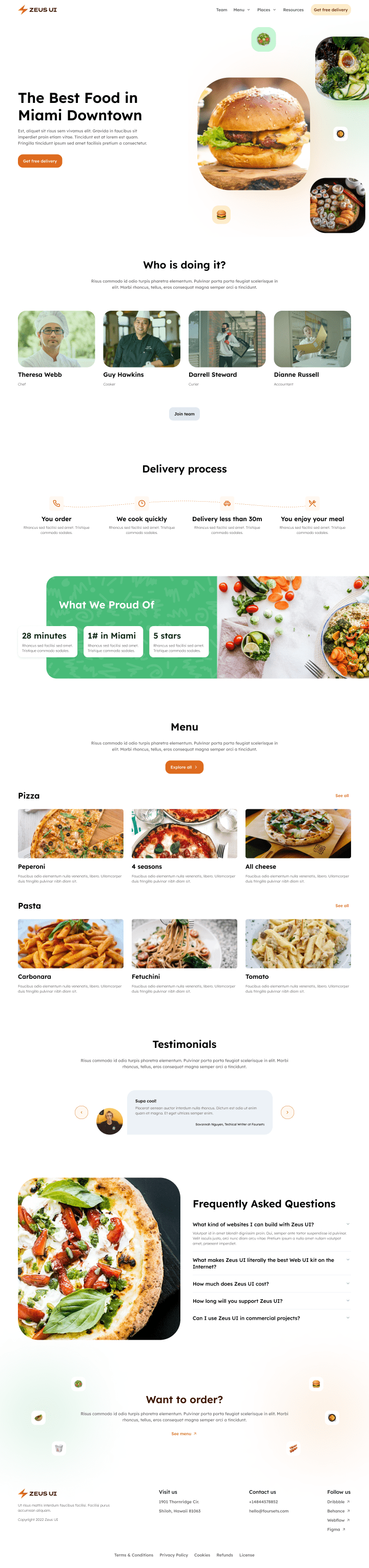 Zeus UI Kit — Figma website templates & landing page design system