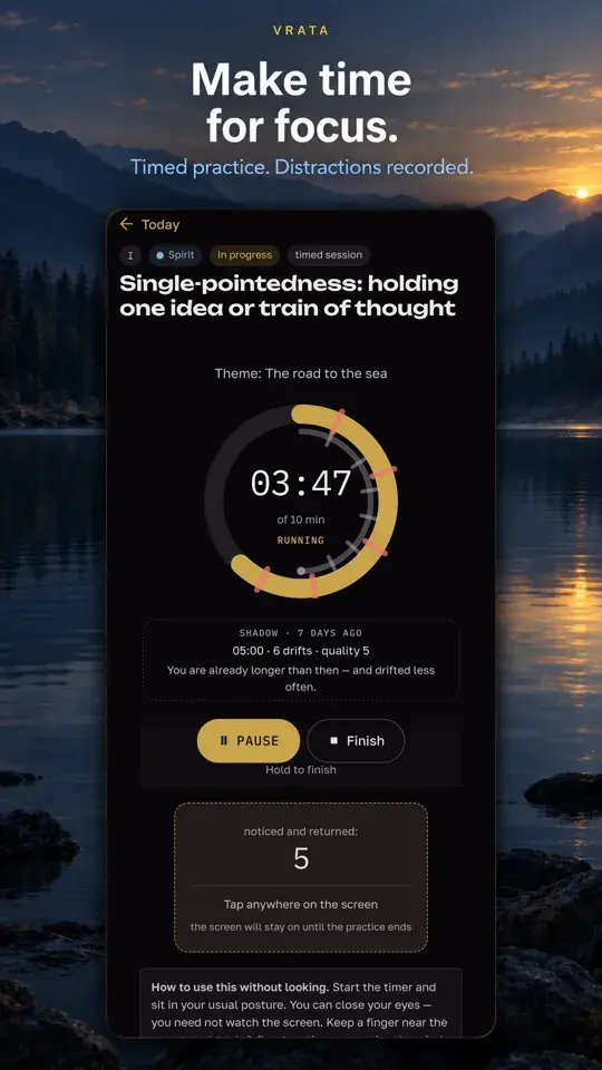 Make time for focus.