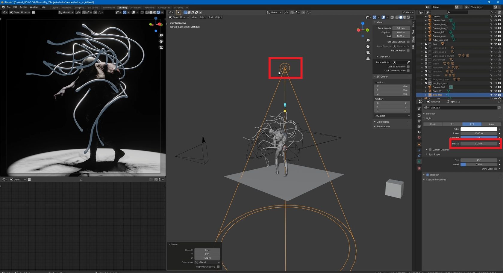 Как выставить освещение 3D-объекта в Blender и настроить источники света.