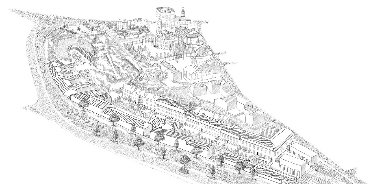 Pochayinsky ravine street. Tolkuchy market