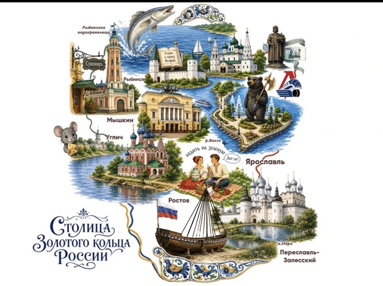 Иллюстрированная карта Москвы
