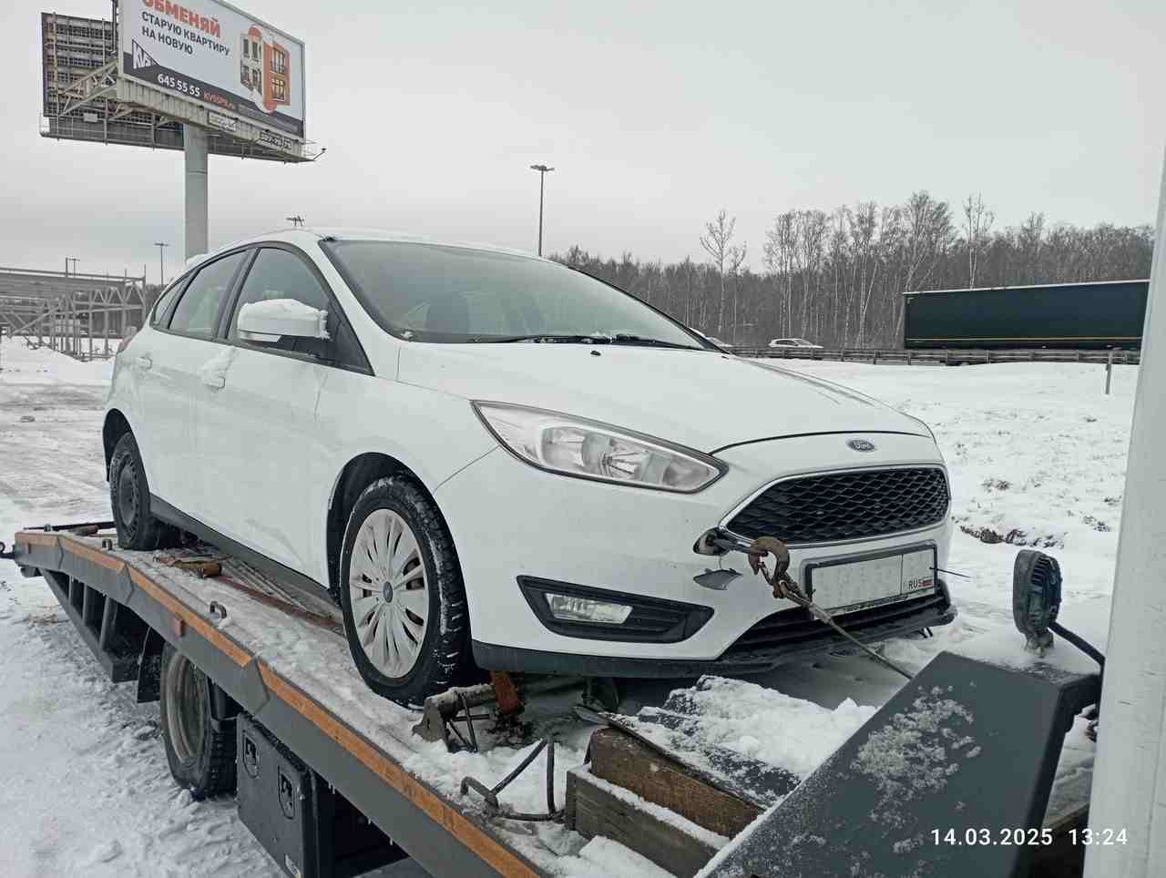 Эвакуация автомобиля Ford Focus из Кудрово, Санкт-Петербург