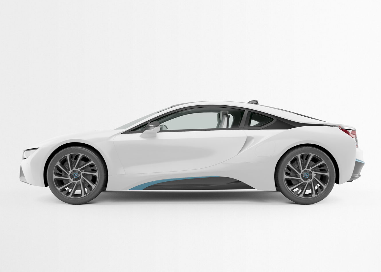Тага белая. White car Mockup.