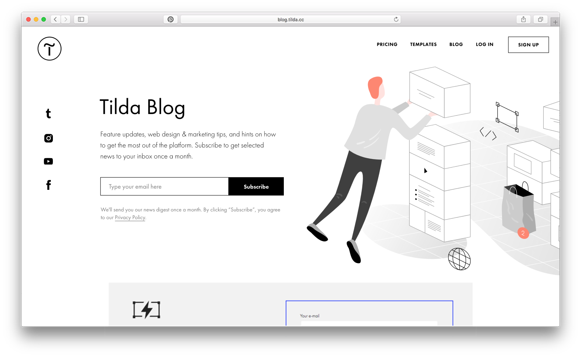 Tilda Zero Block web design editor