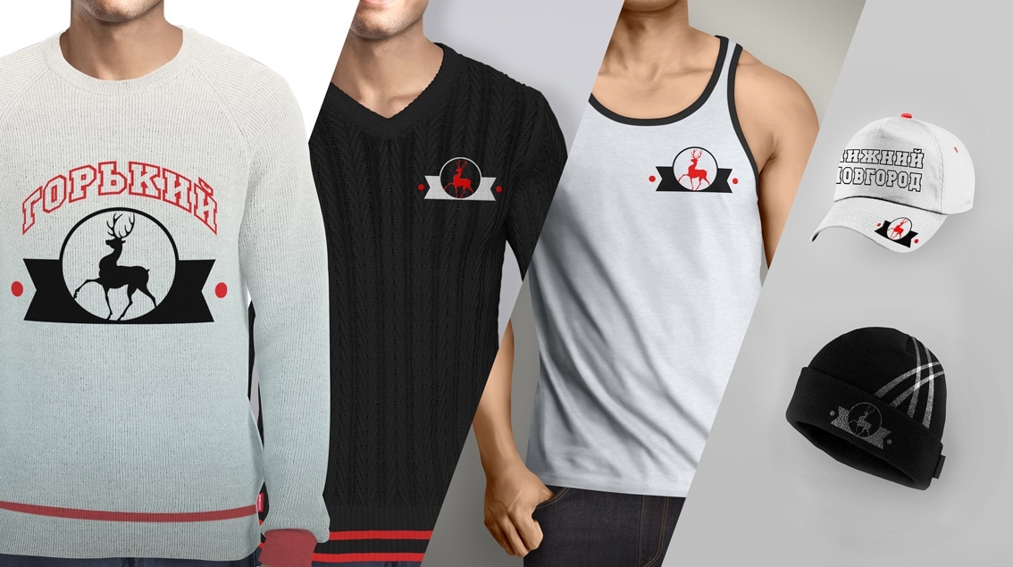 Сувенирная одежда в рамках разработки фирменного стиля. Концепт 4