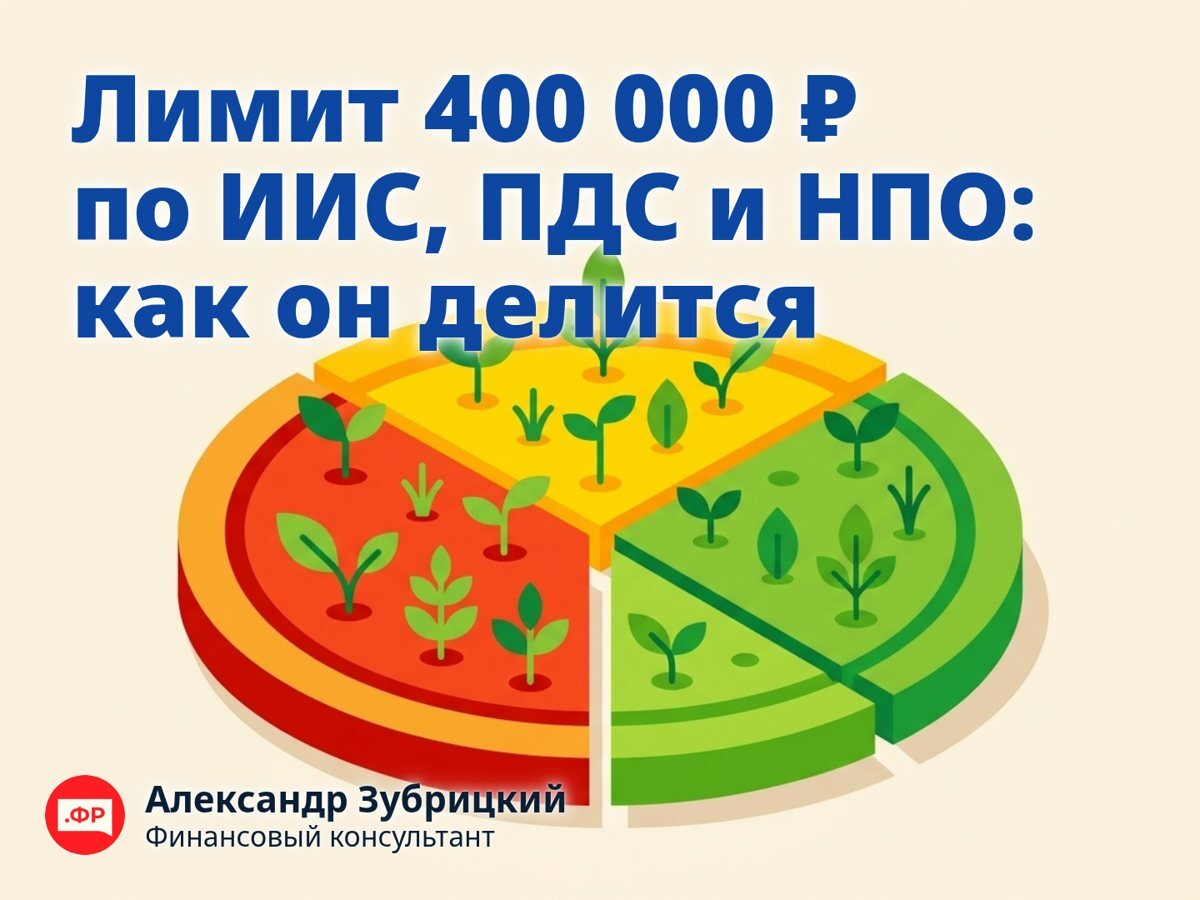 Лимит 400 000 ₽ по ИИС, ПДС и НПО: как он делится