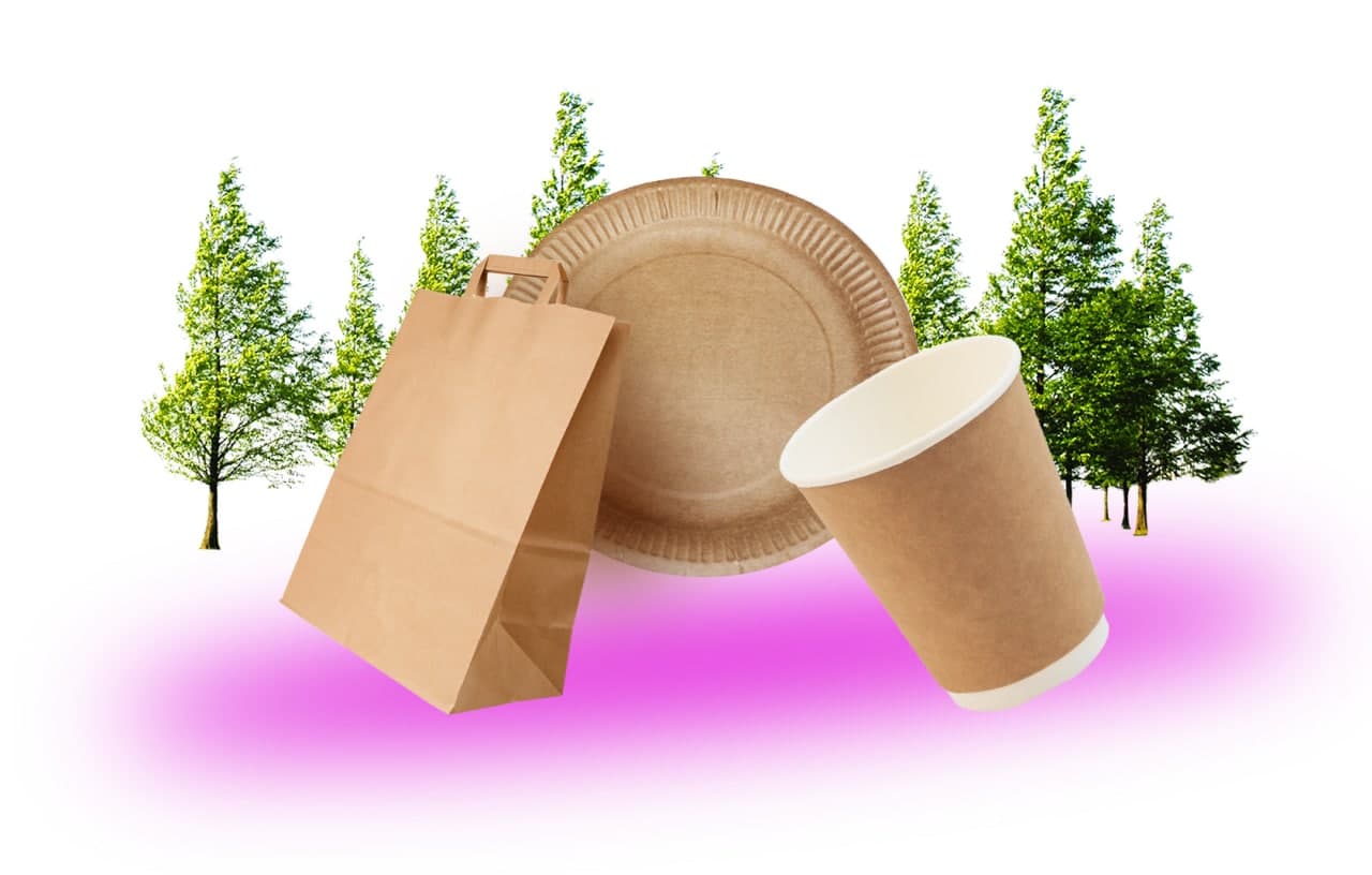Бумажные пакеты и посуда экологичны только если сделаны из макулатуры. Источник изображения: Зелёный