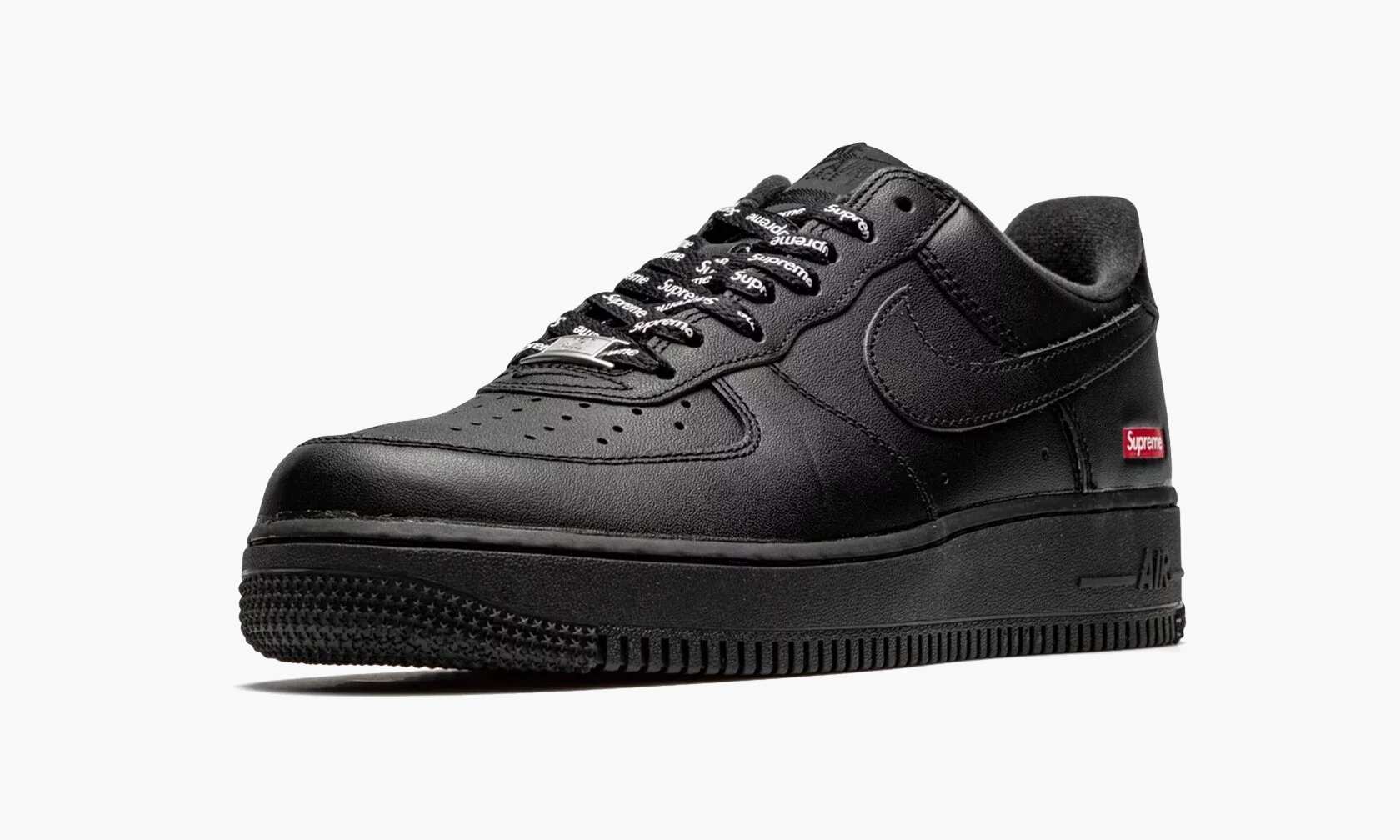 NIKE AIR FORCE 1 LOW SUPREME MINI BOX LOGO BLACK 100