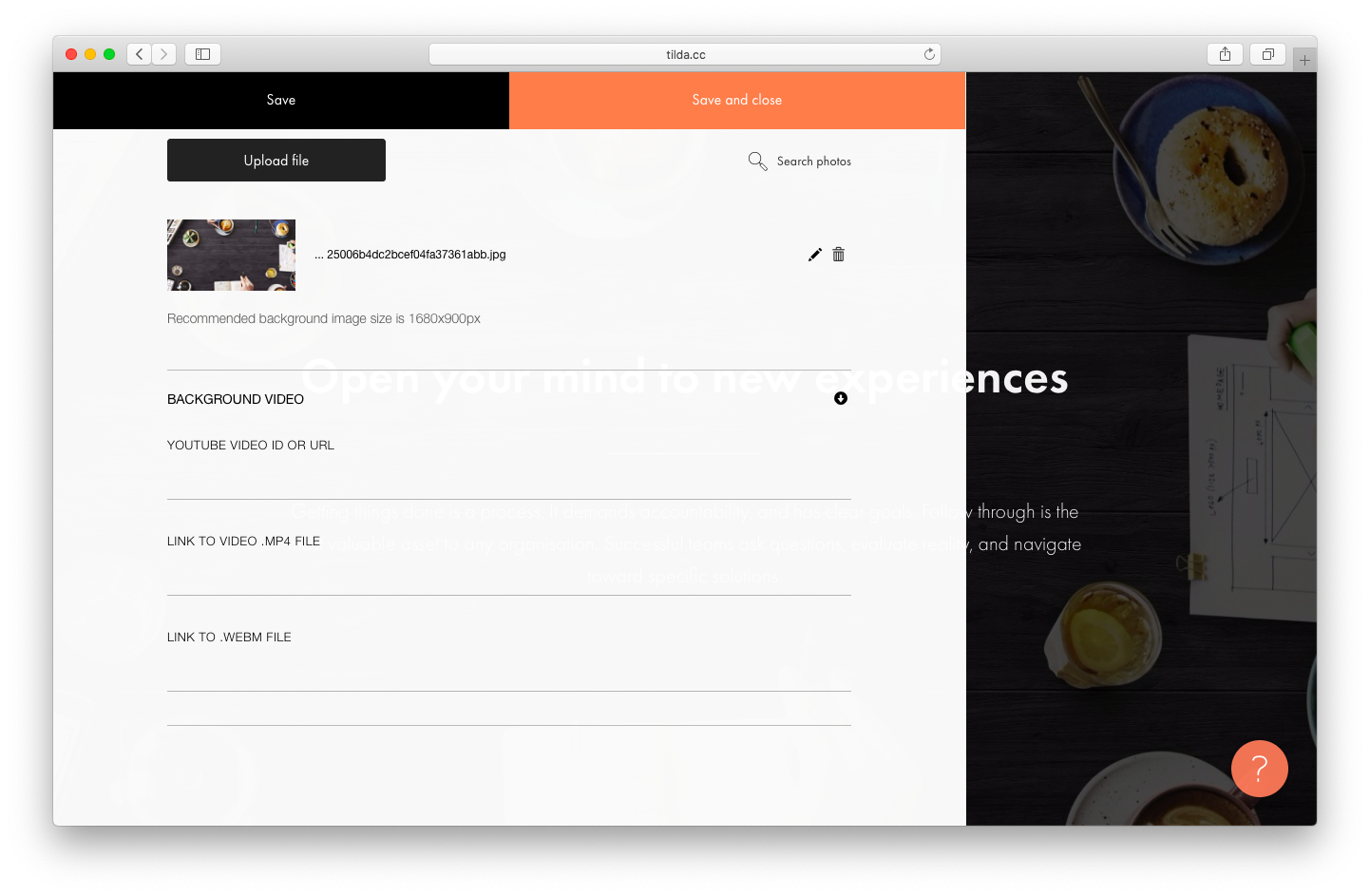 How to Set Up a Hero Section / Website Cover Page │ Tilda Help Center