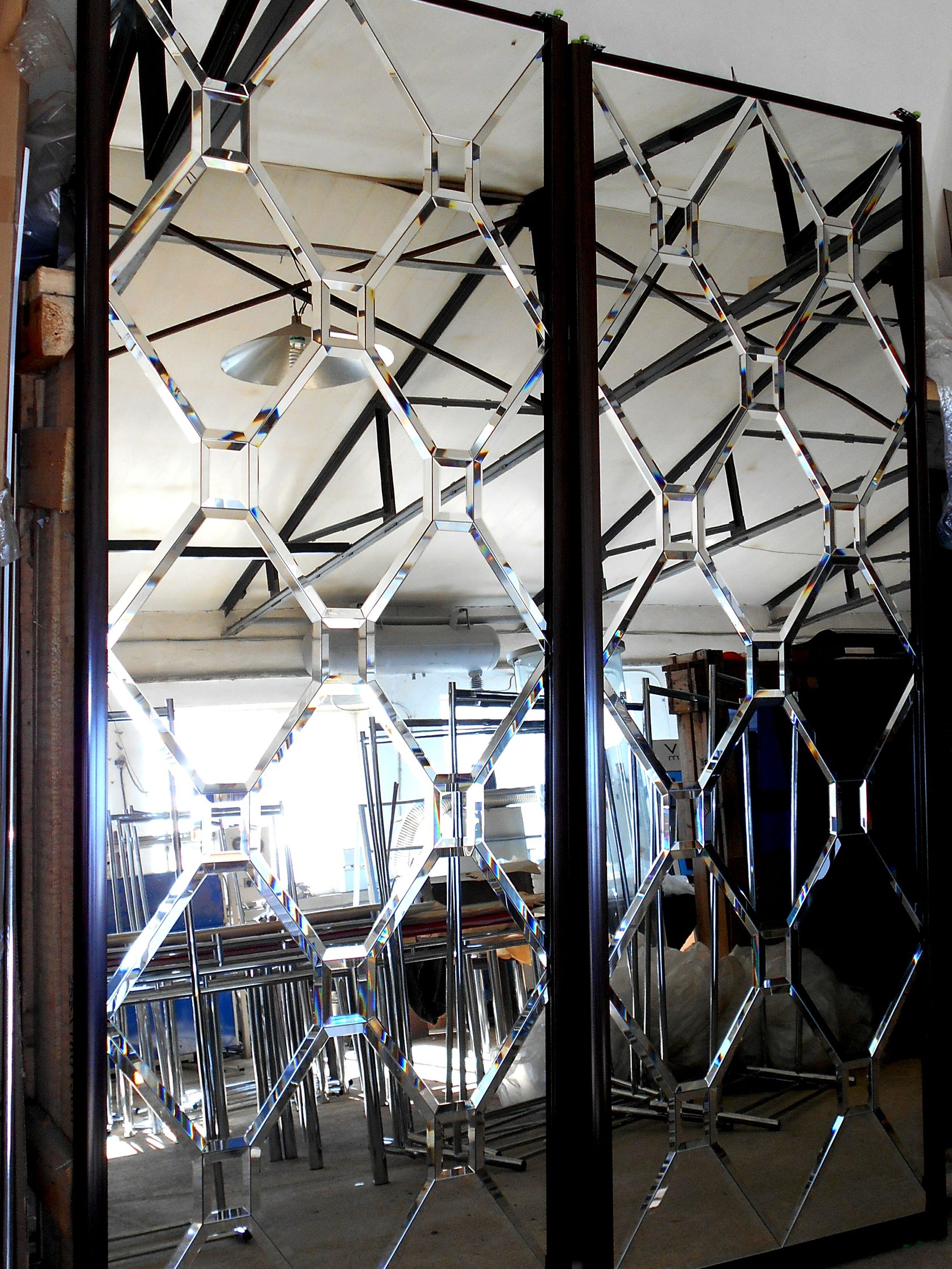 Изготовление зеркальной плитки с фацетом