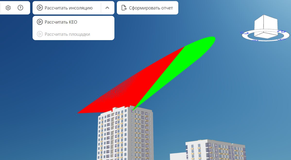 Расчет инсоляции в ПО Formit
