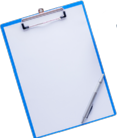 Фотография письменного бумажного планшета с ручкой