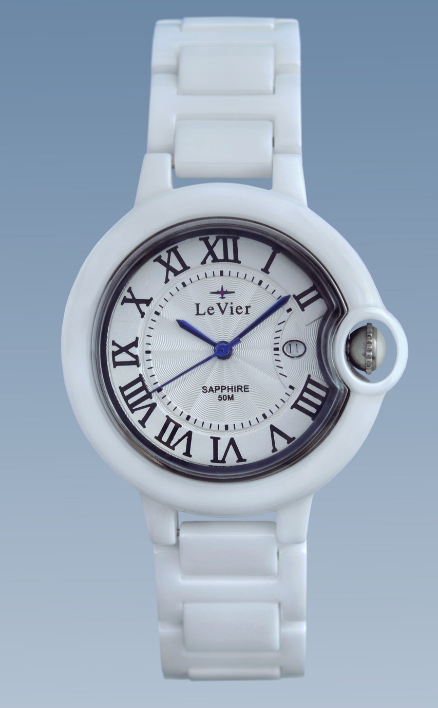 Купить женские керамические часы LeVier L 7503 L Wh