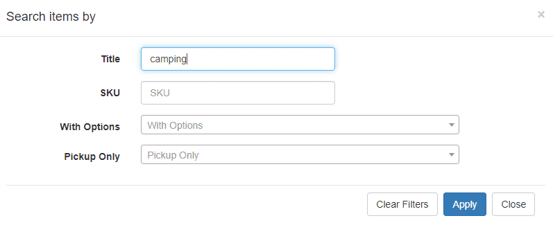 Sort found dropshipping products by name, SKU or options