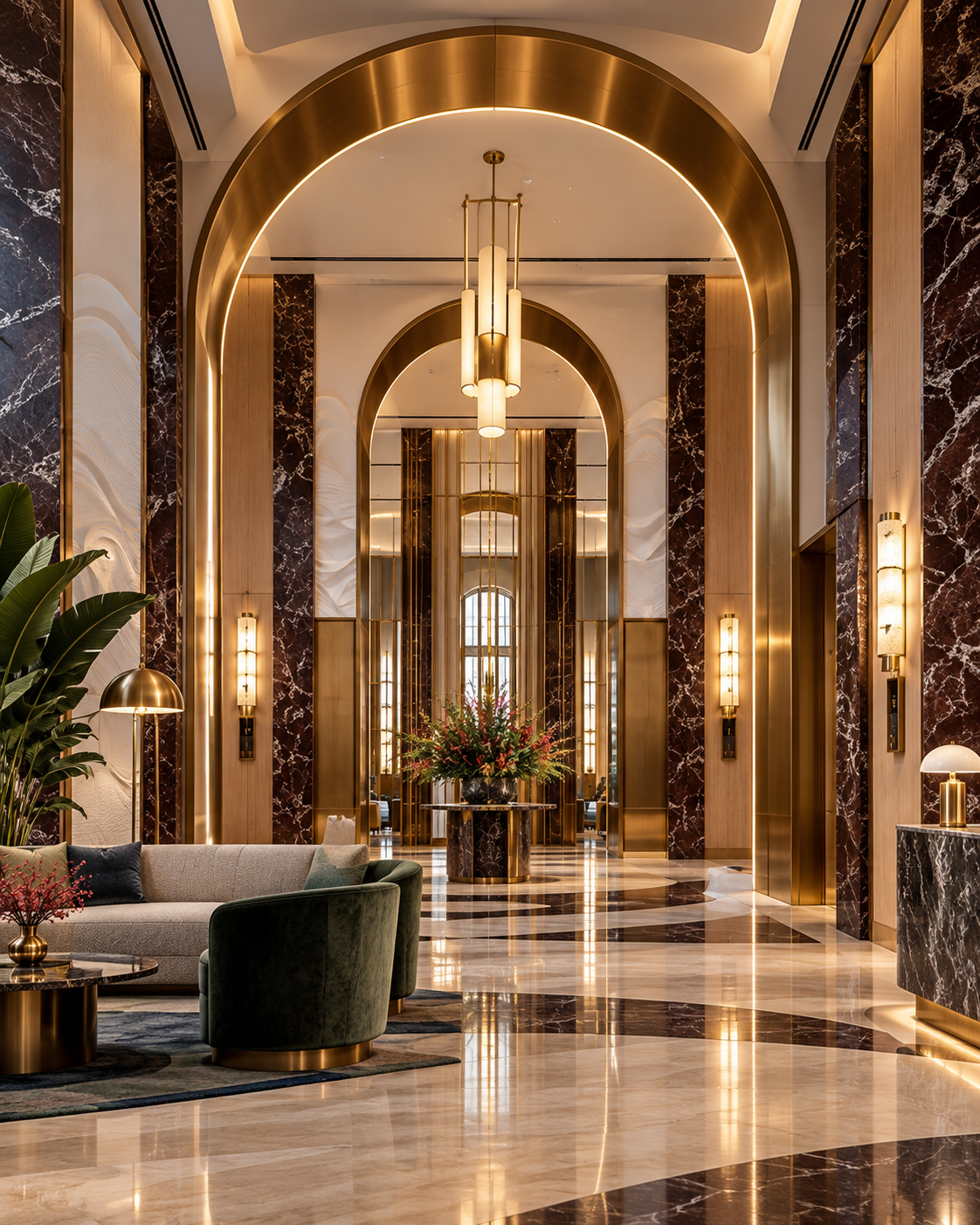 Интерьер ENZO Hotel Moscow в стиле современного ар-деко