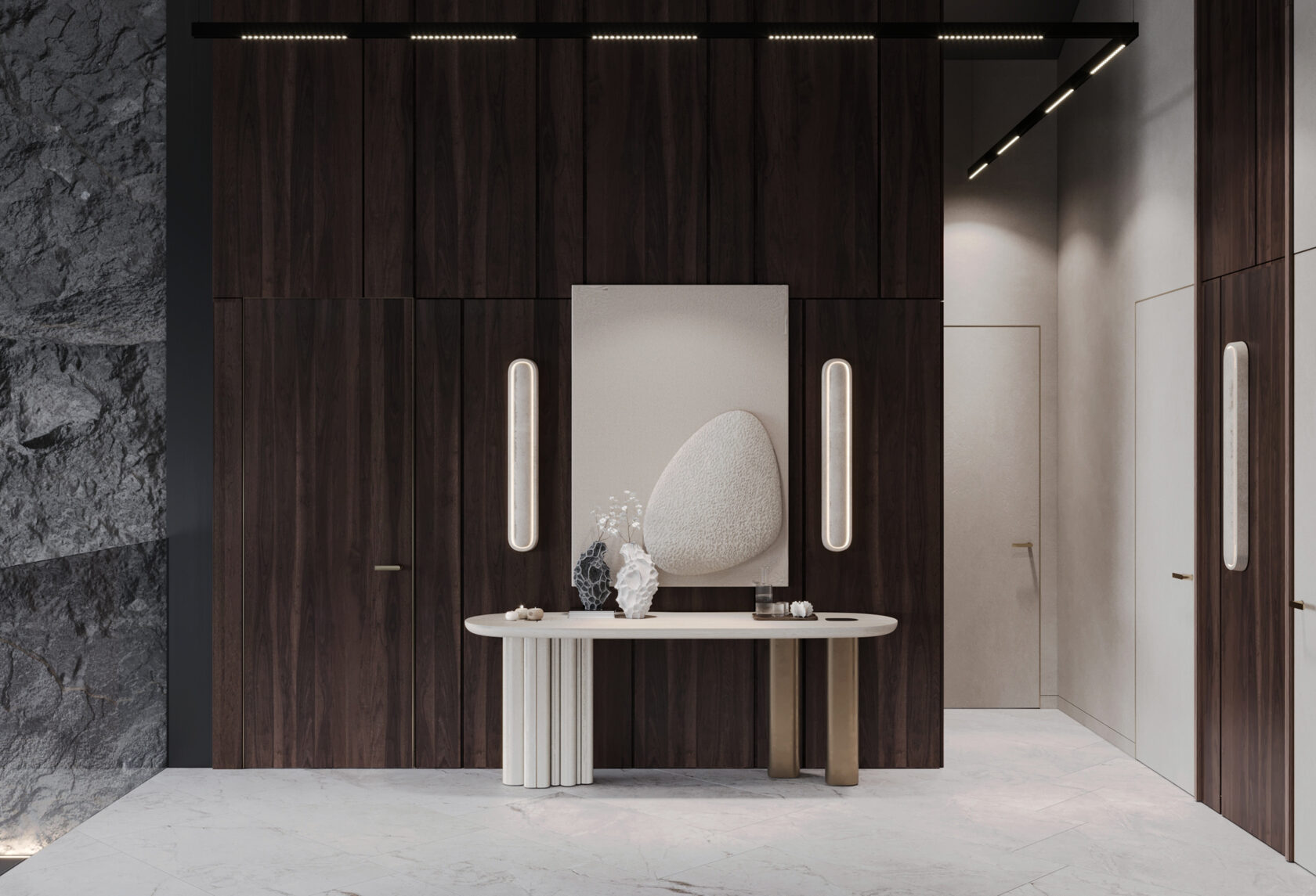 Дизайн интерьера холла в современном стиле