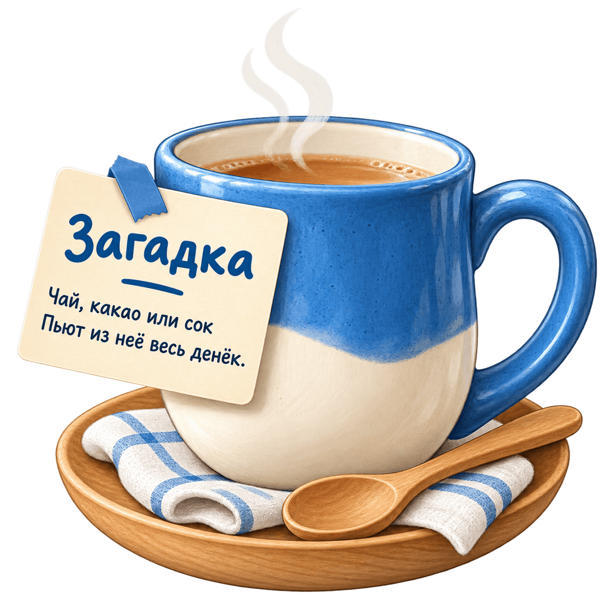 Кружка и записка для домашнего квеста