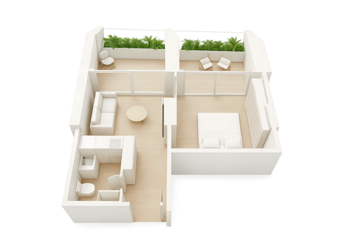 1 Bedroom Plan