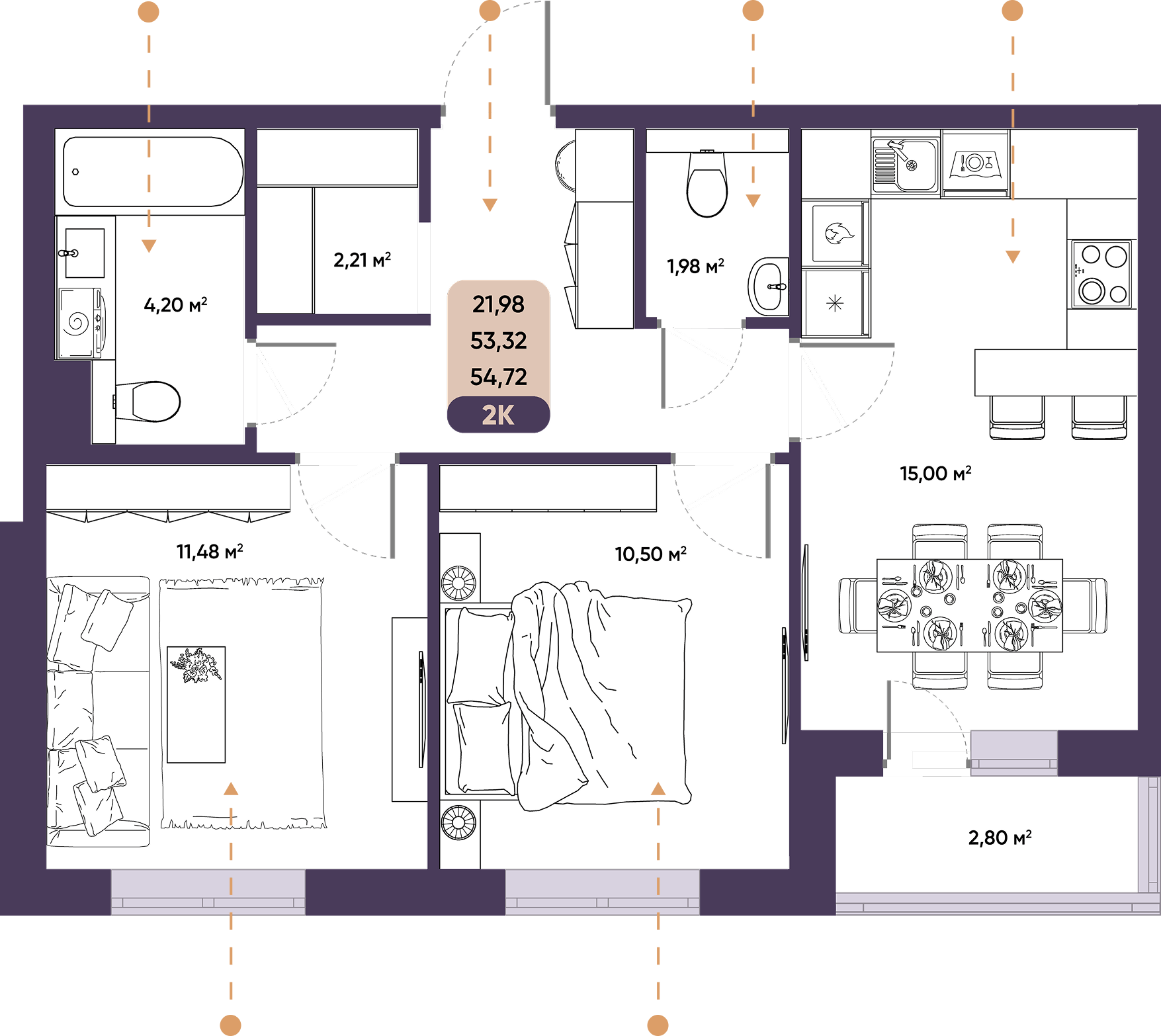 ЖК ПараПарк комфорт-класса, купить 2 комнатную квартиру