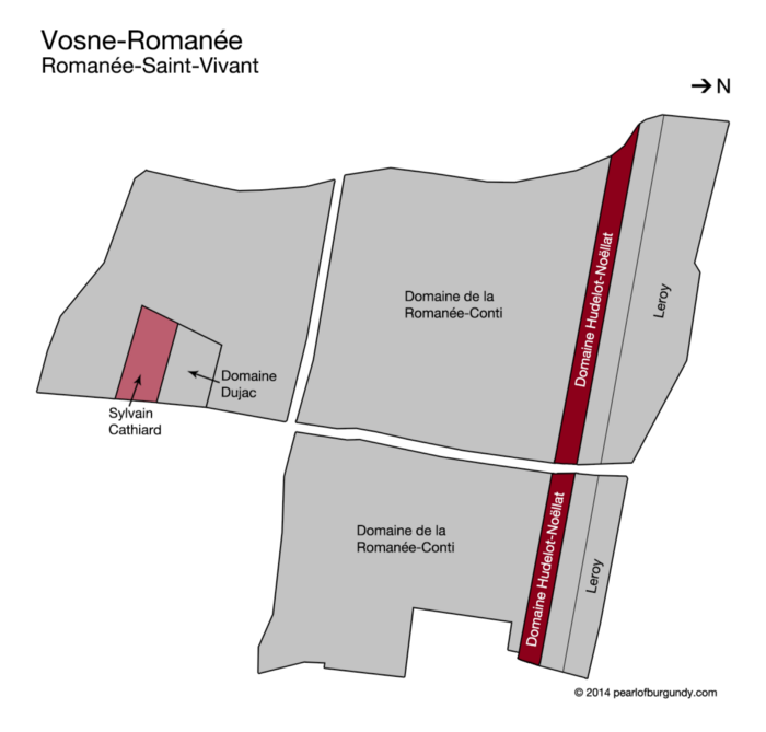 Romanée Saint-Vivant Grand Cru map and vineyards owners