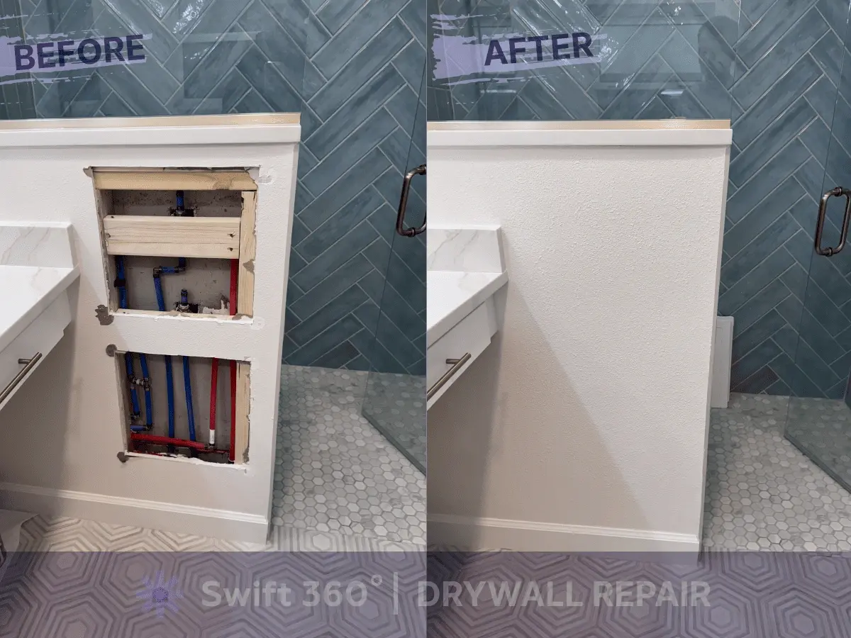 Swift360 - Handyman Orlando - Result job - Drywall Repair - Before and After