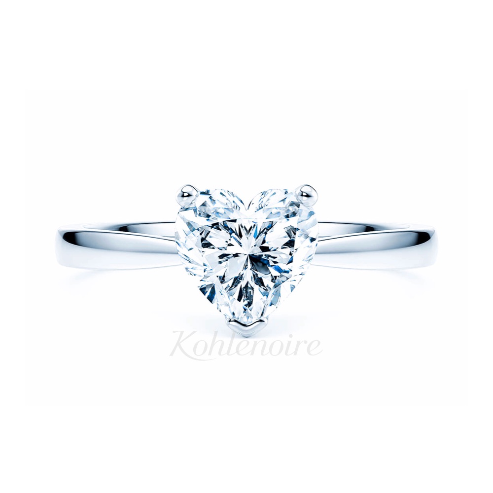 E1009 Siena Heart Solitaire - Kohlenoire Classic