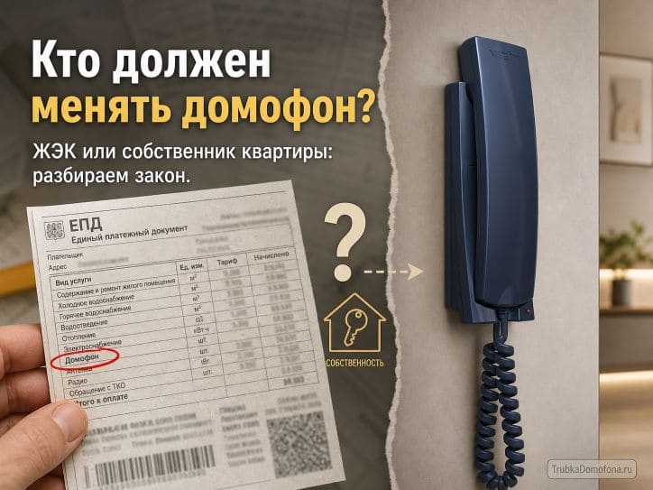 Кто должен менять трубку домофона в квартире: управляющая компания или собственник