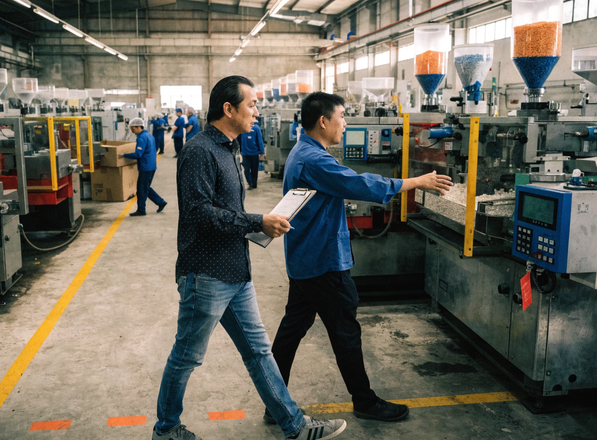 Factory audit at a Chinese manufacturing facility in Guangzhou