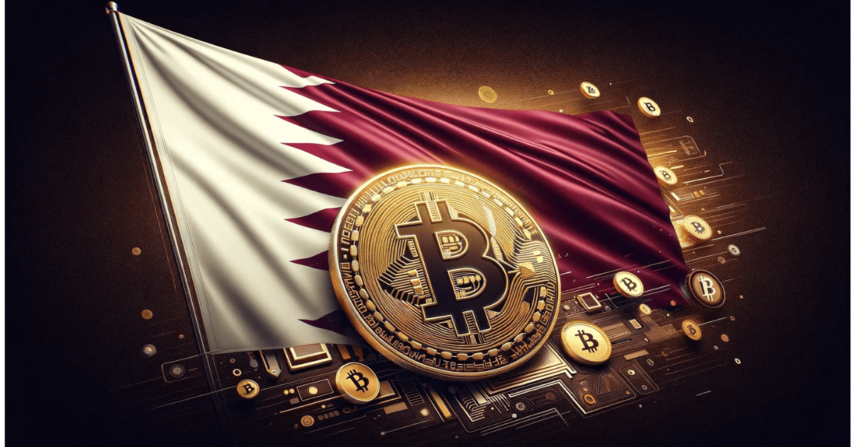 qatar flag and bitcoin