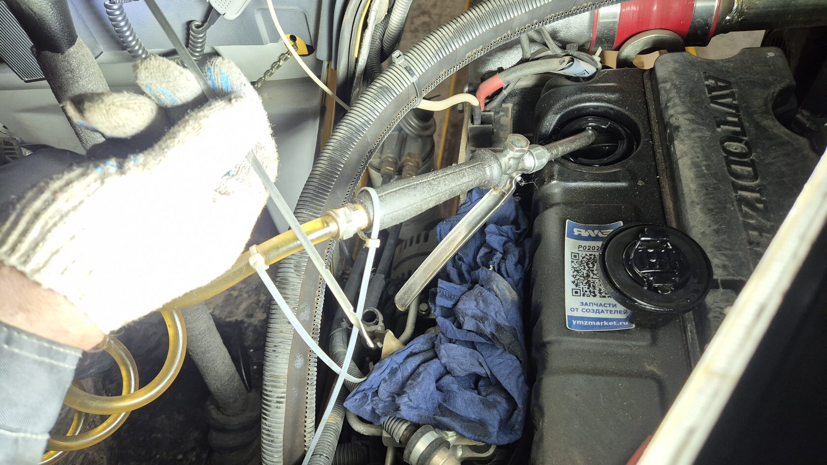 Замена масла школьного автобуса ПАЗ