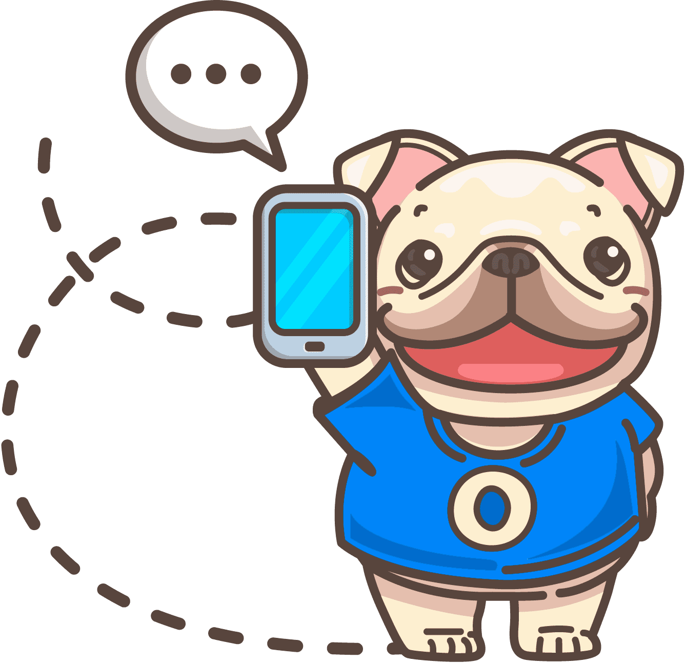 собака с телефоном