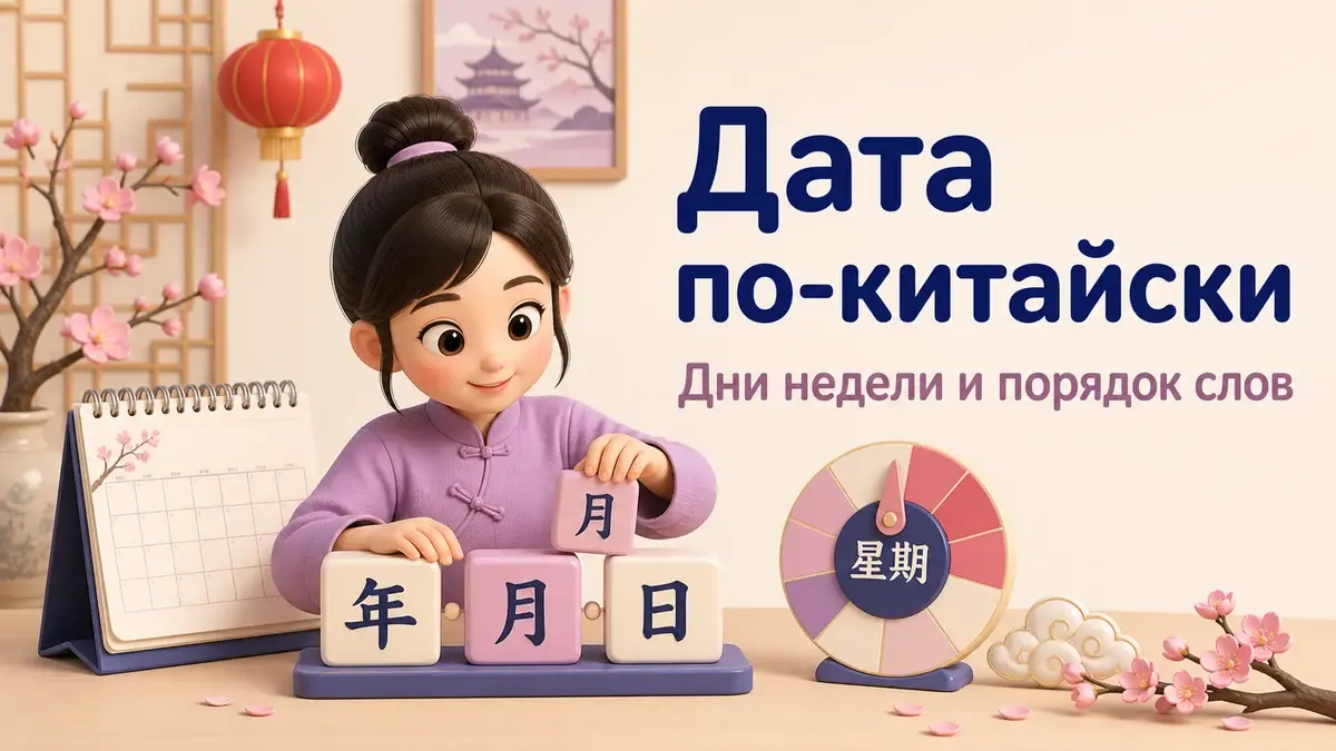 Дни недели и дата по-китайски: слова, порядок и упражнения: учебная статья LaRou