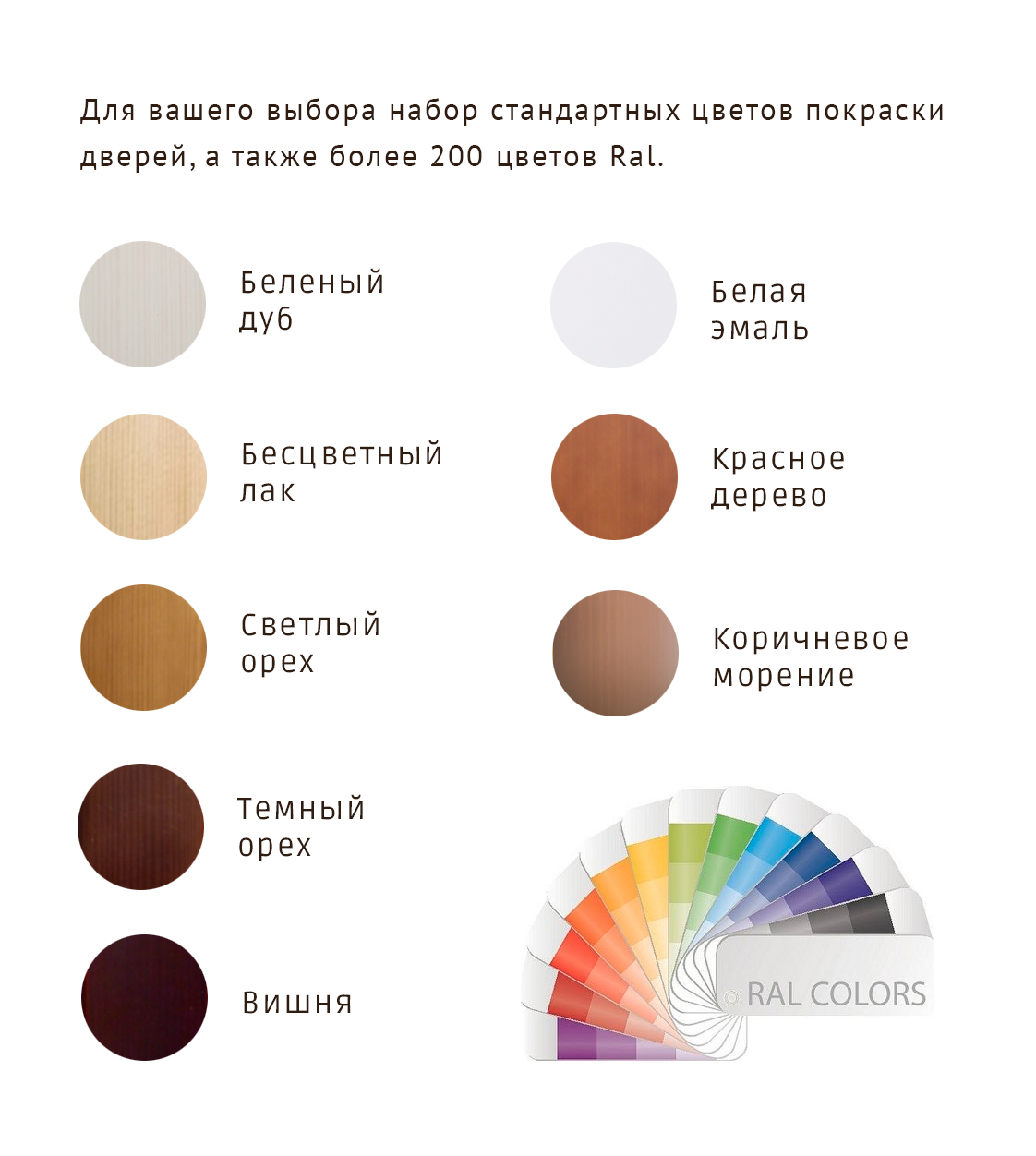Цвета дверей