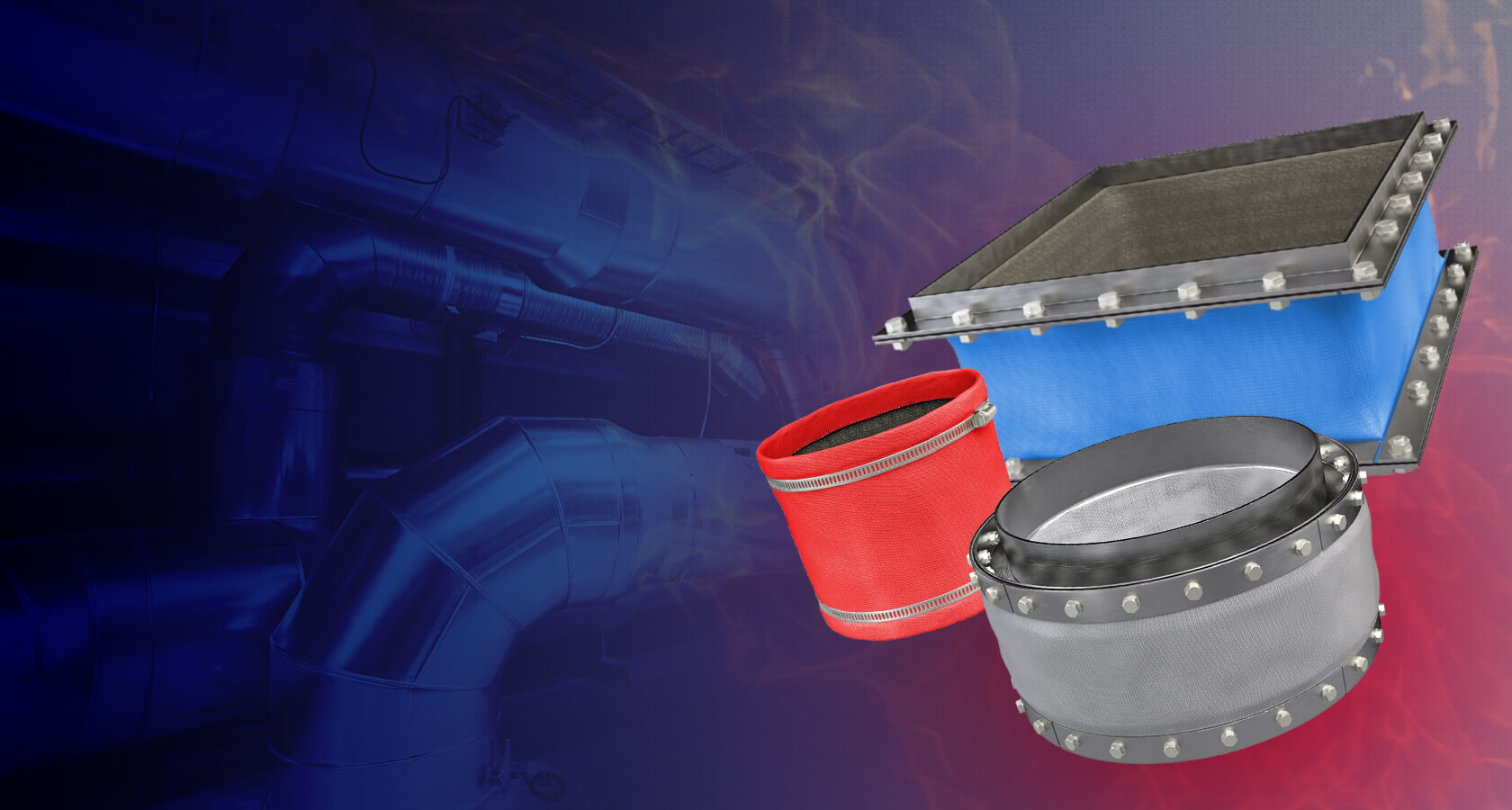 Термостойкие гибкие вставки — ВГТ для дымоудаления, вентиляции ...