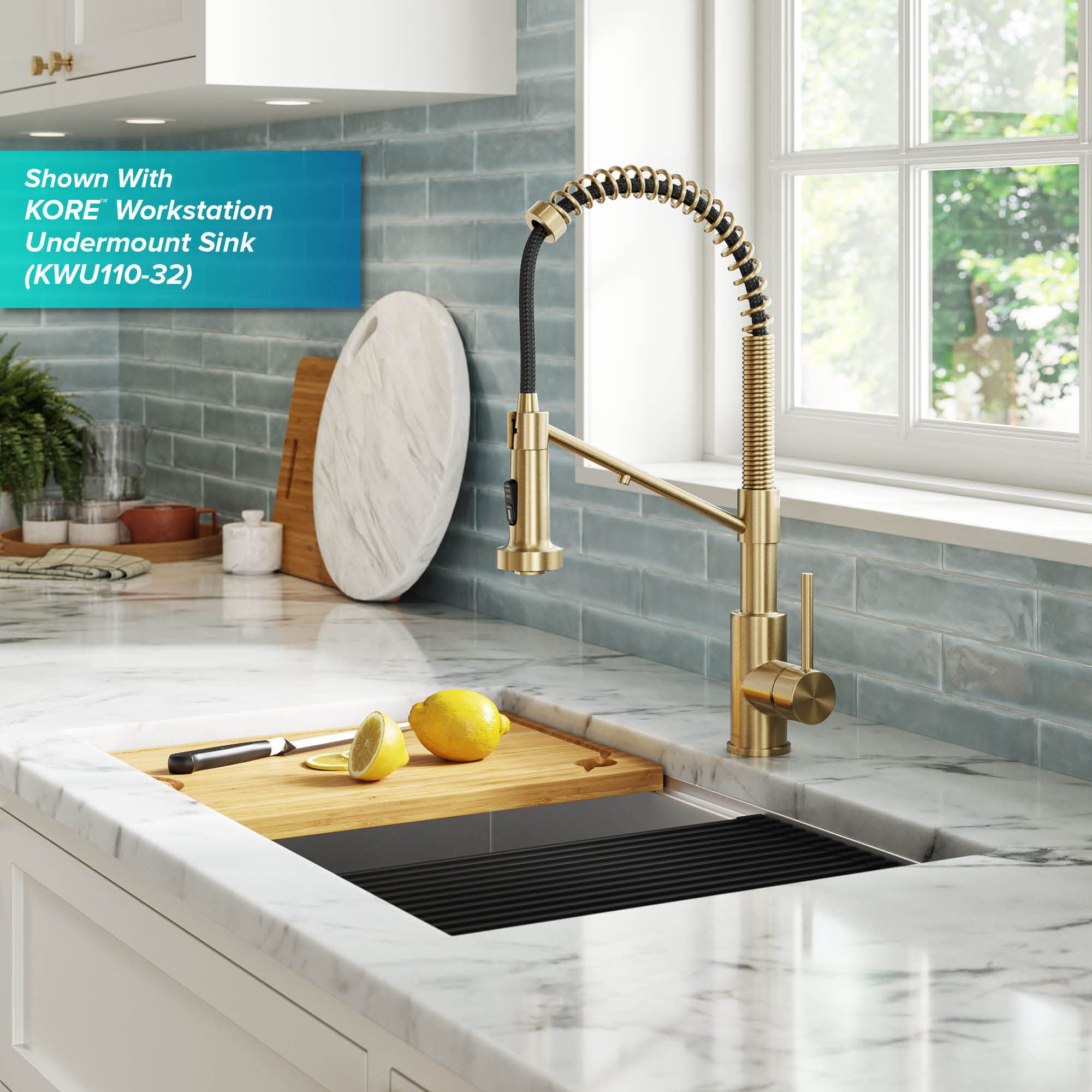 Кухонний змішувач Kraus KFF-1610SFACB - изображение 11