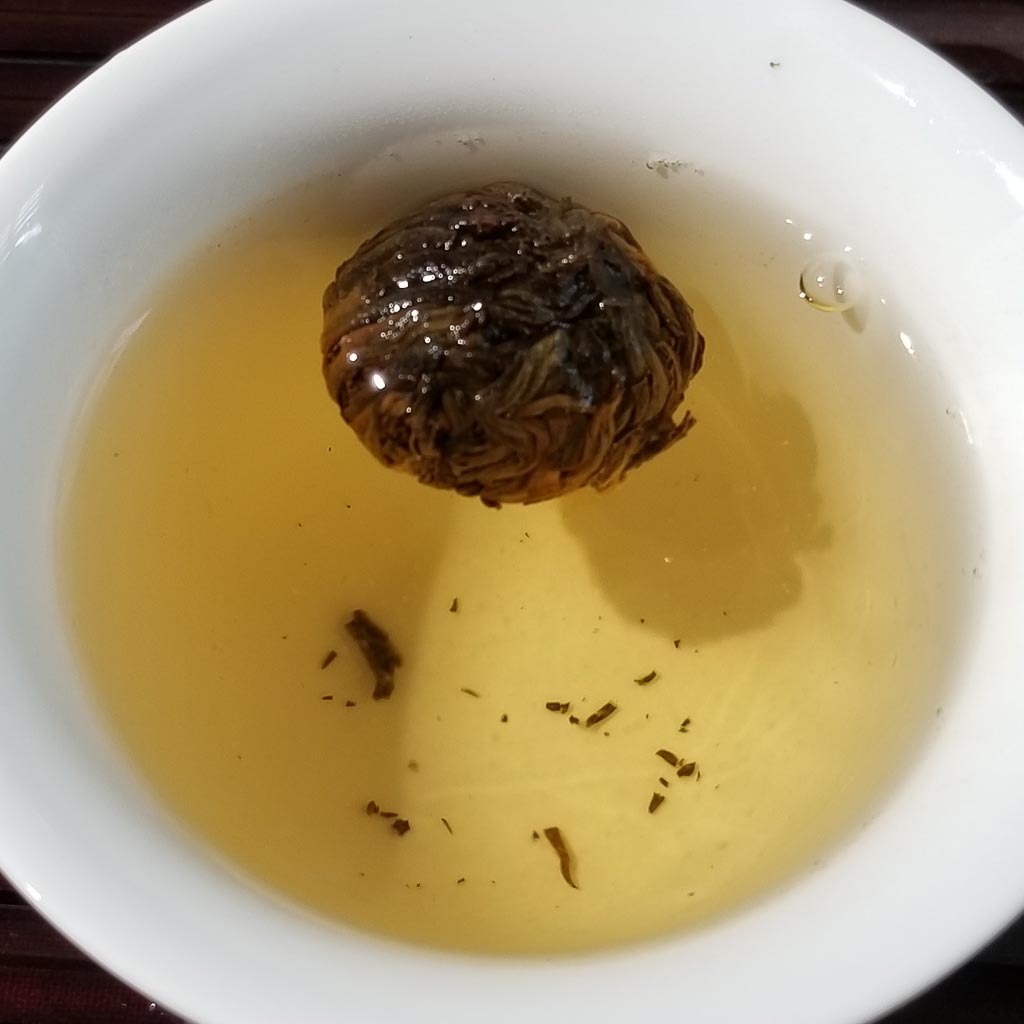 Rich amber tea liquor