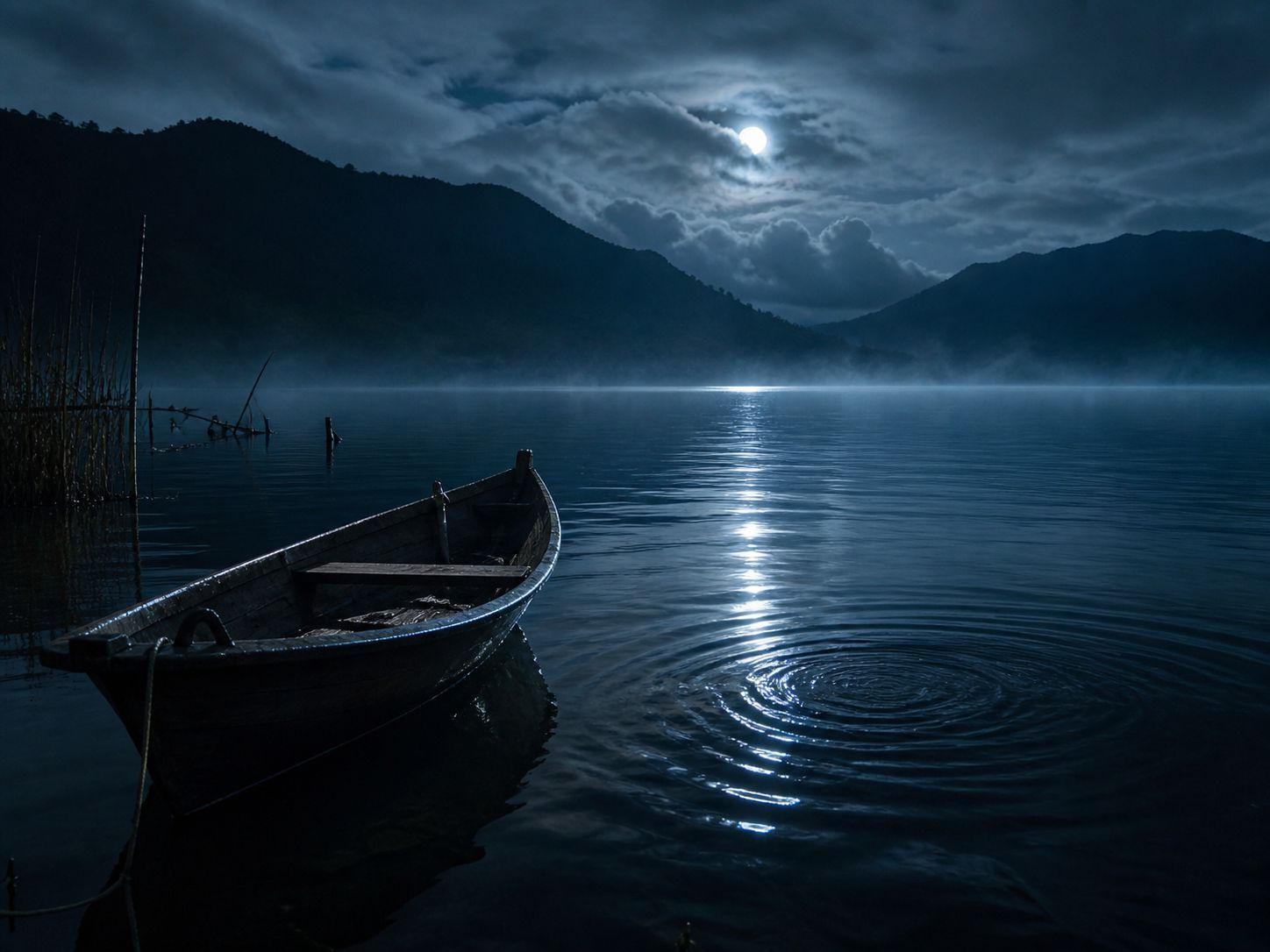 Danau Paniai Papua dengan suasana mistis malam hari