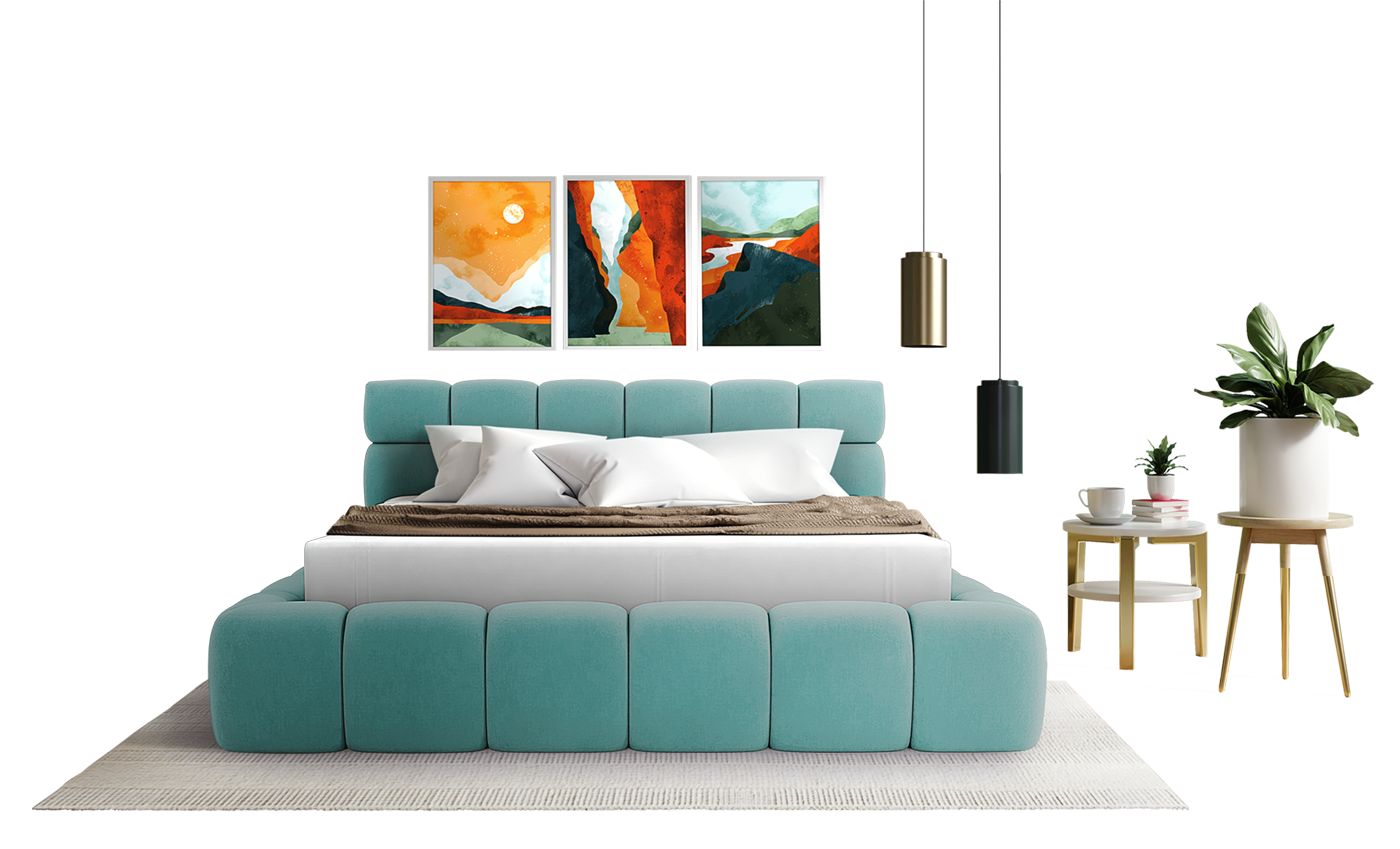 Купить двуспальную кровать с матрасом в интернет-магазине фабрики мебели АЛИТО в Екатеринбурге.