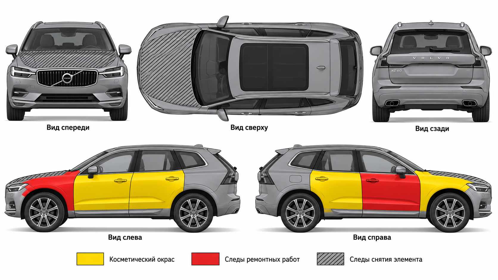 Карта ЛКП Volvo XC60