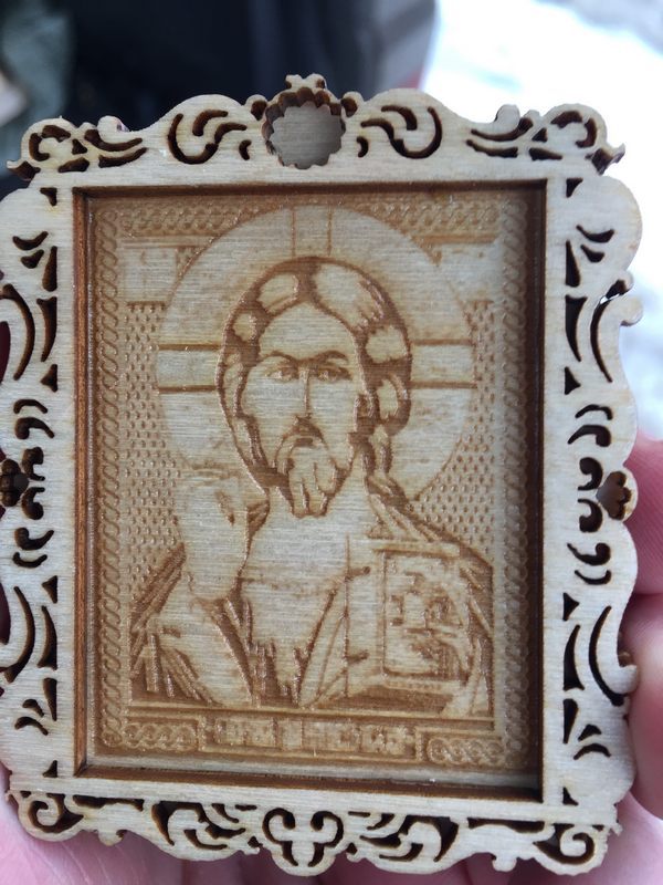 Магниты с изображением ликов святых из фанеры