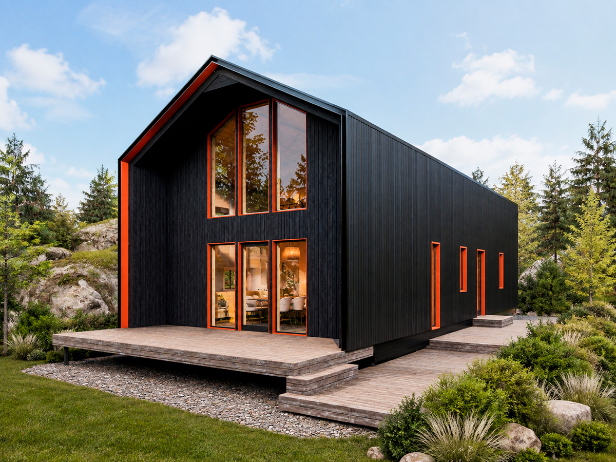 Домокомплект каркасного дома BARN 128 WOODCASTOR