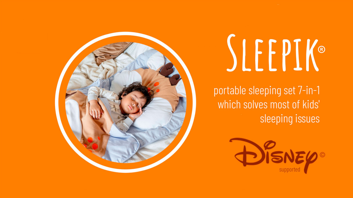 Sleepik portable sleeping set 7-in-1 which solves most of kids sleeping issues
