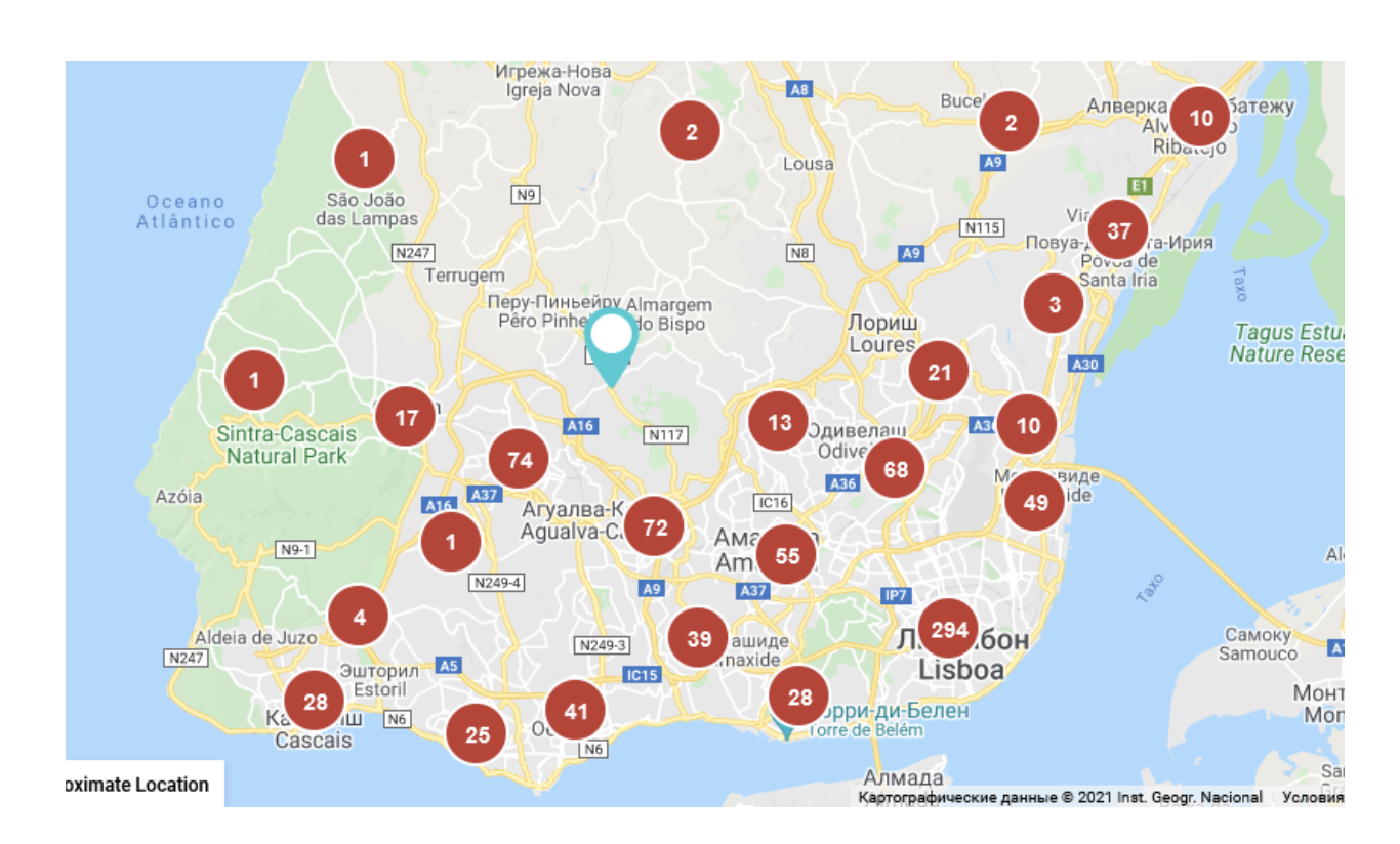 карта коммерческих помещений лиссабон