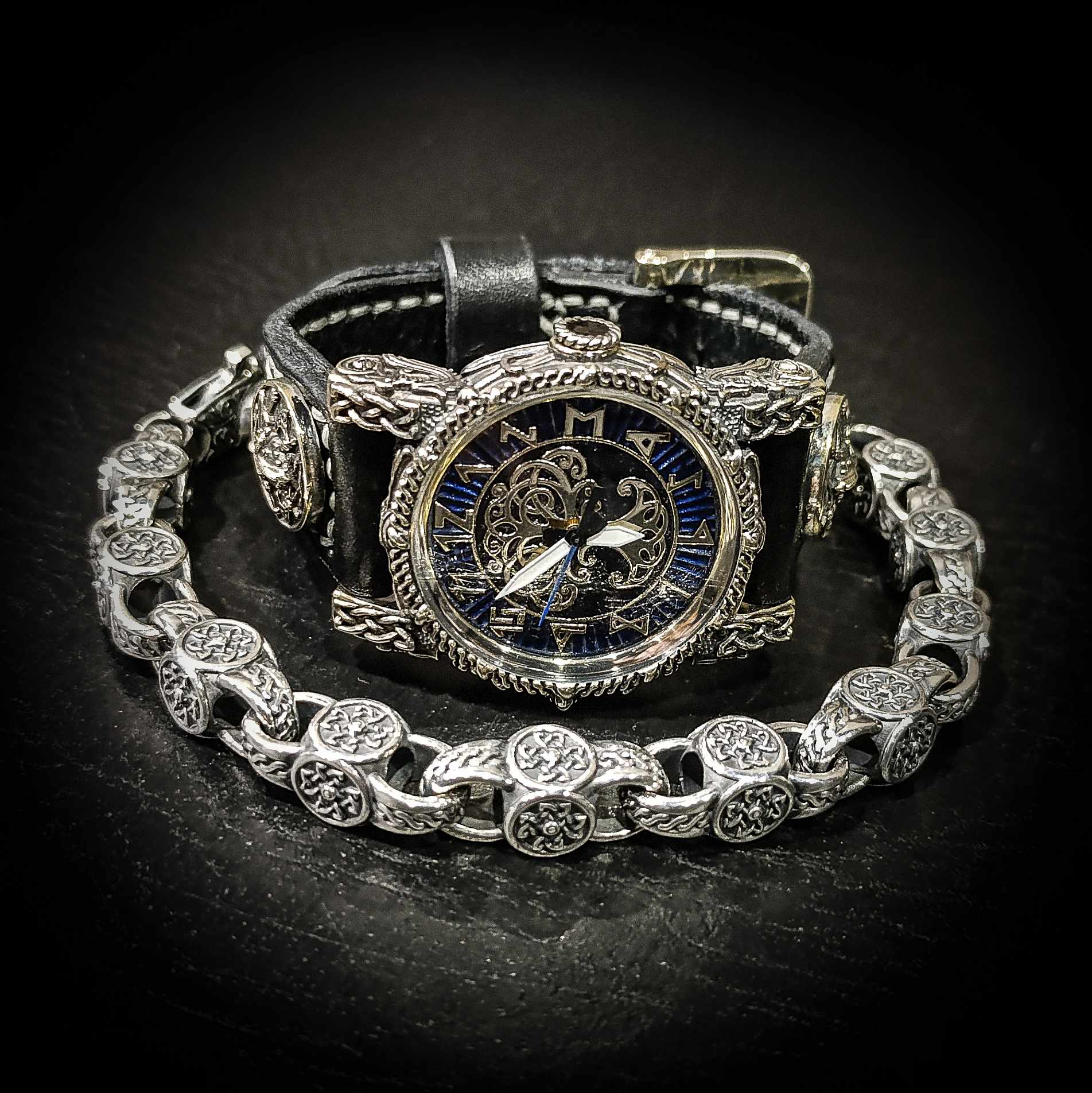 мужской серебряный браслет, массивный браслет, браслет. 