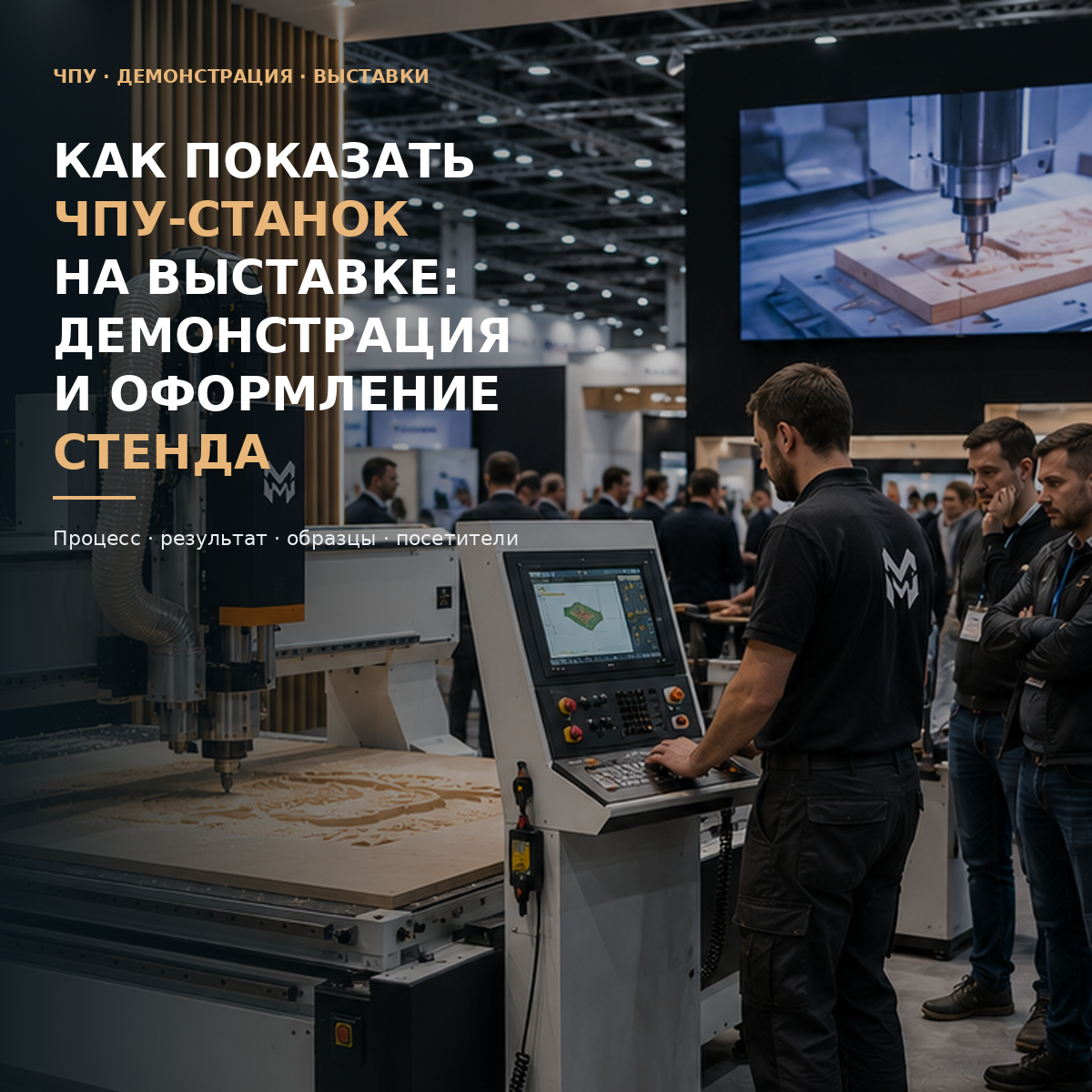 Демонстрация ЧПУ станка на выставочном стенде