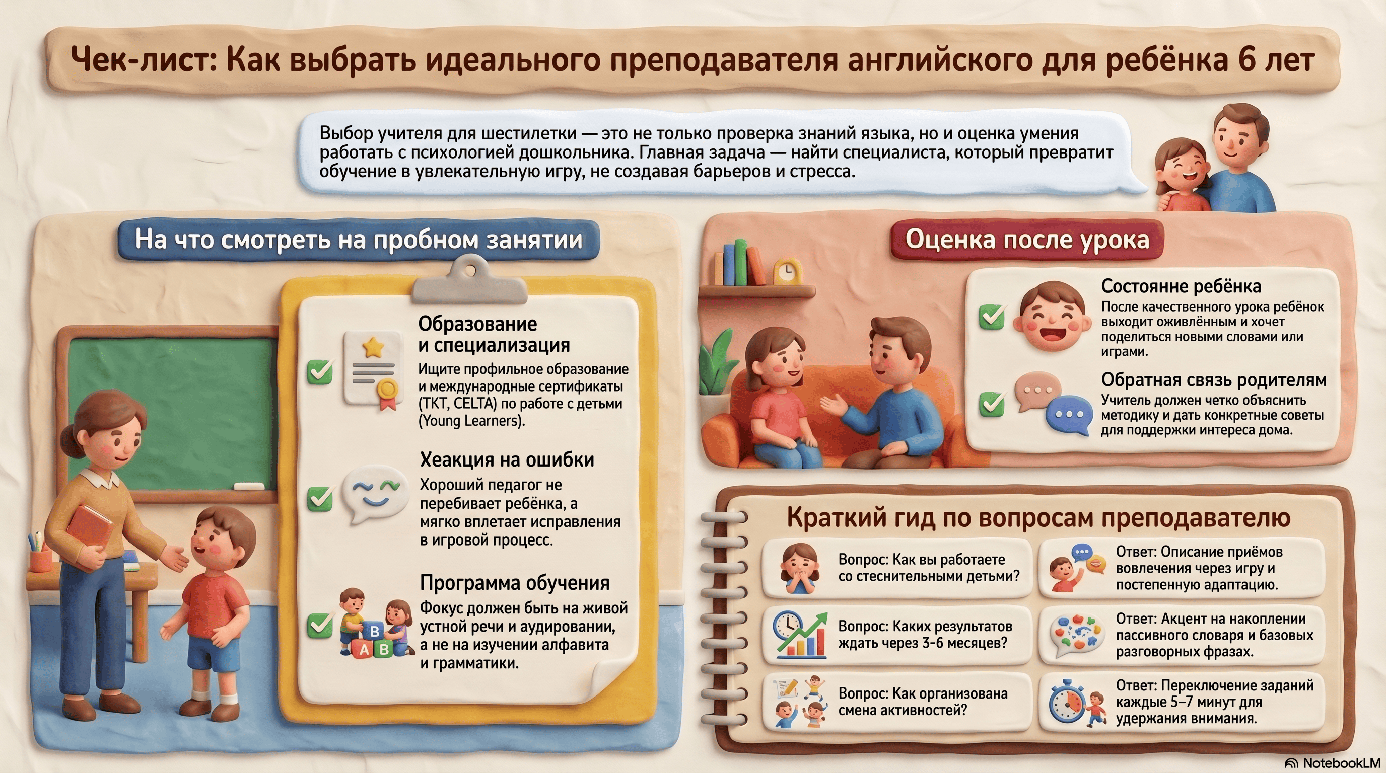 Как выбрать преподавателя для ребёнка 6 лет