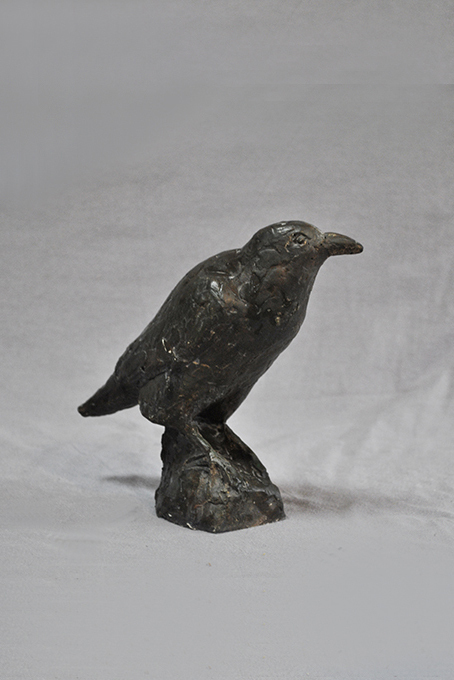 статуэтка черный ворон бронза