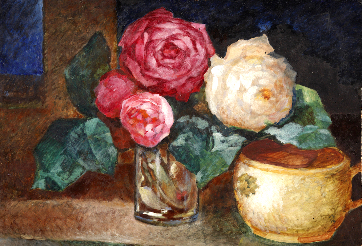 Натюрморт с розами. Вторая половина 1910-х